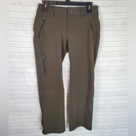 L.L. BEAN BOOT CUT OLIVE GREEN HIKING PANTS, SZ 4 - Picture 2 of 13